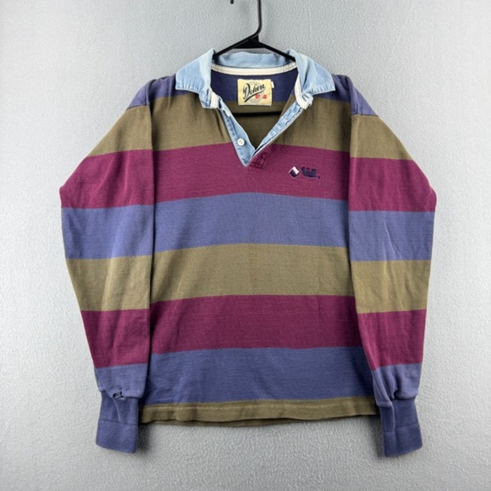 Vintage Vail Ski Resort Rugby Shirt Mens Mens‎ Medium Cotton Dehen 90s Colorado